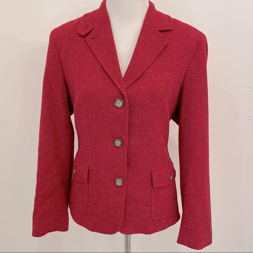 LL Bean Red Blazer - Petite Large